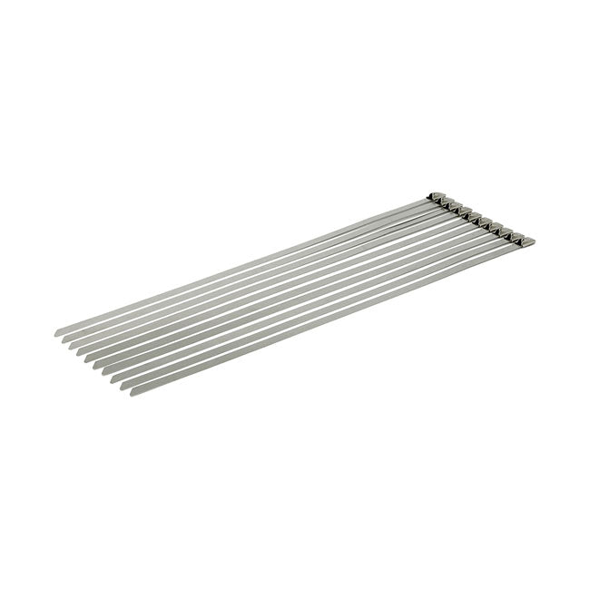 MCS Exhaust Tie Wraps 14.25" Long Clear Stainless – Up to 4" Diameter Exhaust Pipes