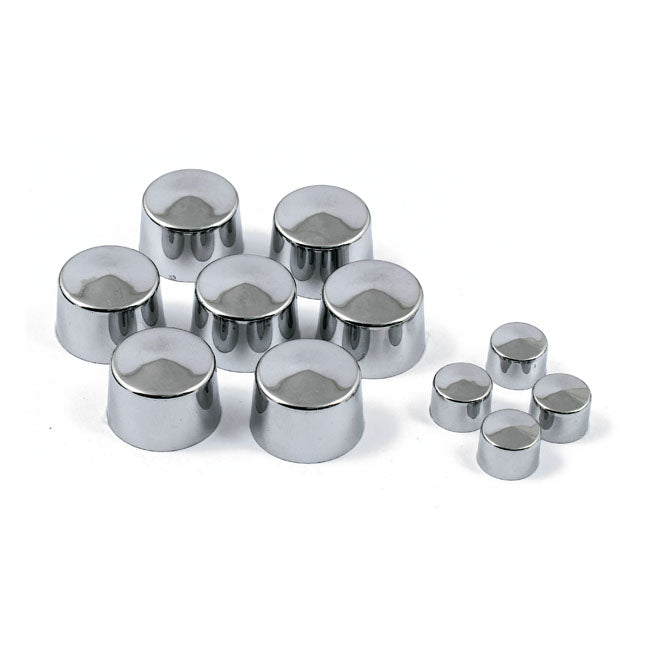 MCS Smoothtopps, Push-On Bolt Cover Set. Chrome – 2000–2007 Softail; 2000–2007 Dyna…