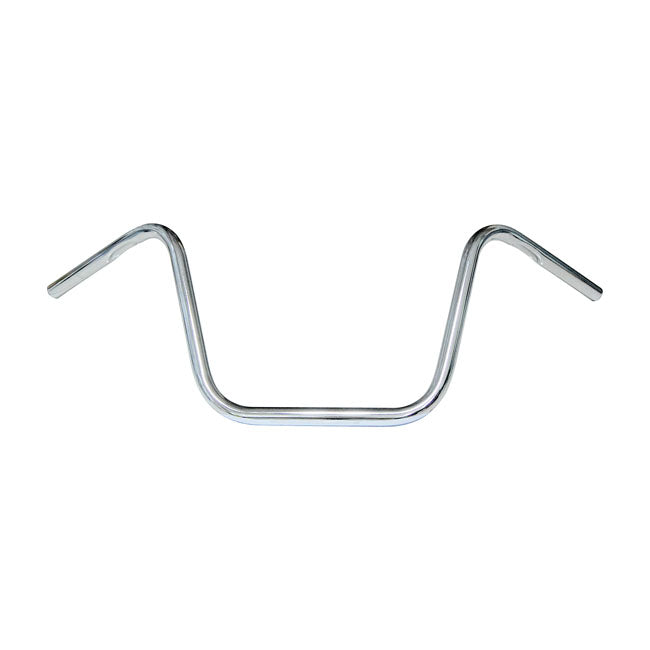MCS Apehanger Handlebar, 12" Rise, 1" Chrome – 1982–2022 H-D with 1" I.d. Risers