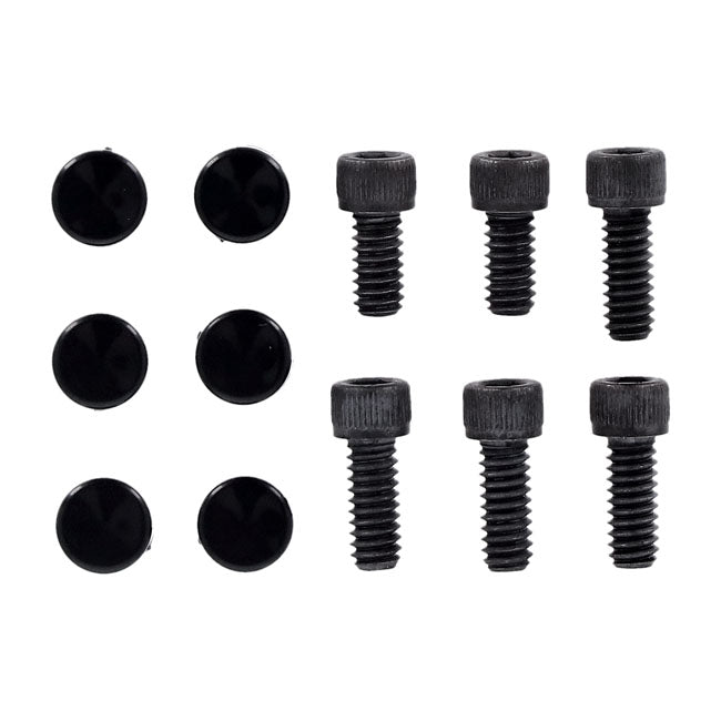 MCS Smoothtopps, Push-on Bolt & Cover Kit. Black – 1986–2003 XL Sportster
