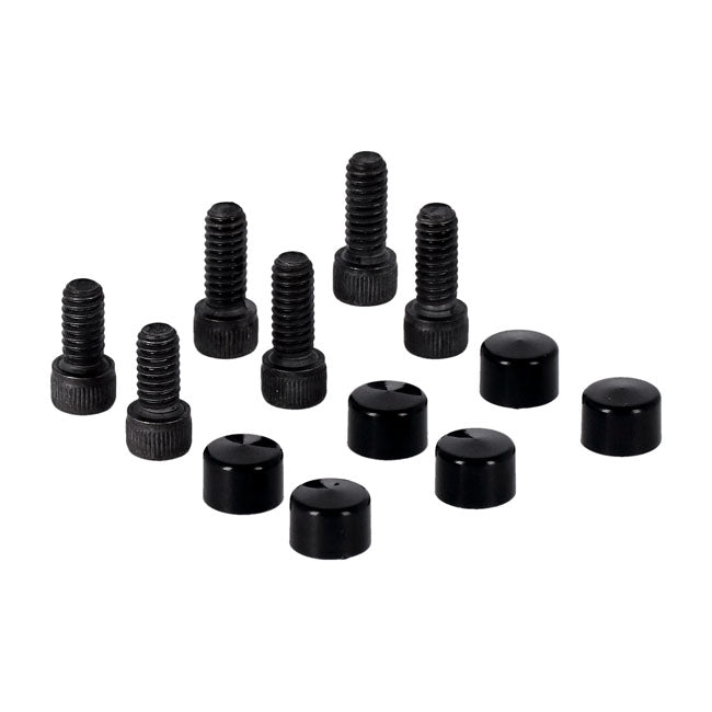 MCS Smoothtopps, Push-On Bolt & Cover Kit. Black – 1986–2003 XL Sportster