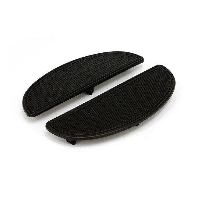 MCS Oval Floorboard Pads. Knurled/Ribbed. Black – Rider with Early Oval Floorboards:…