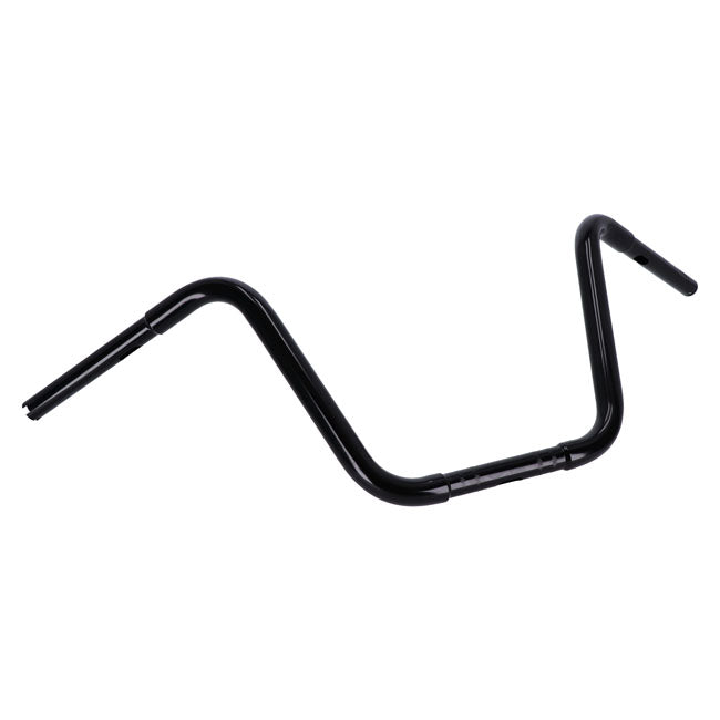 MCS 1-1/4" Buffalo Apehangers, 14" High, Black – 1982–2022 H-D with 1" I.D. Risers