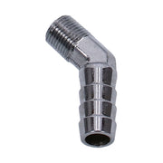 Gardner-Westcott Oil Line Fitting, 45 Degree. 1/8"-27 NPT to 3/8". Chrome
