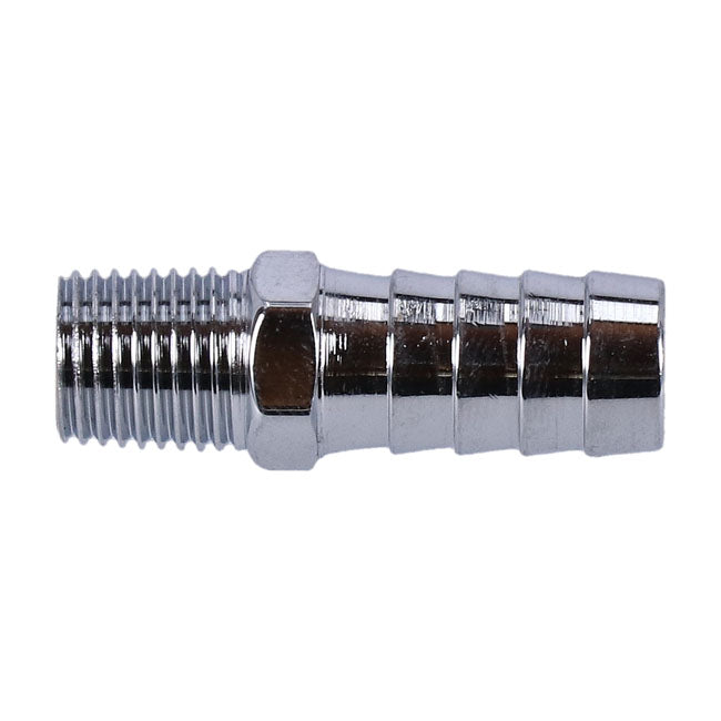 Gardner-Westcott Oil Line Fitting, Straight. 1/4" Npt to 1/2" Hose. Chrome