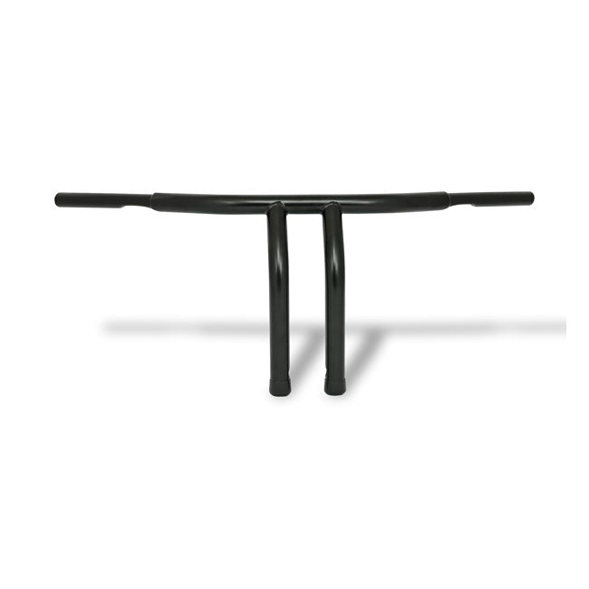 MCS Fat 1-1/4" Tiller Bar, 12" Rise, Black – 1982–2022 H-D with 3-1/2" Mount Bolt…