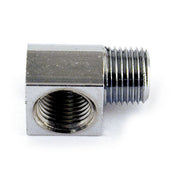 MCS Oil Fitting Adapter, 90 Degree. Chrome – 1968–1998 Big Twin; 1970–1979 XR750