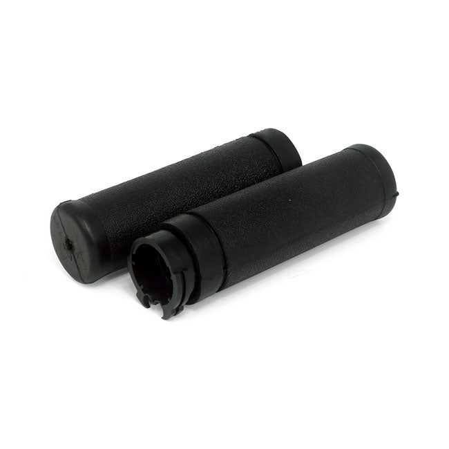 MCS OEM Style Grip Set with Throttle Sleeve. Black – 1981–1995 H-D with Dual Throttle Cables