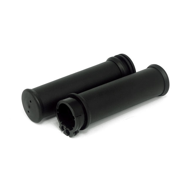 MCS OEM Style Grip Set with Throttle Sleeve. Black – 1996–2022 H-D with Dual Throttle Cables