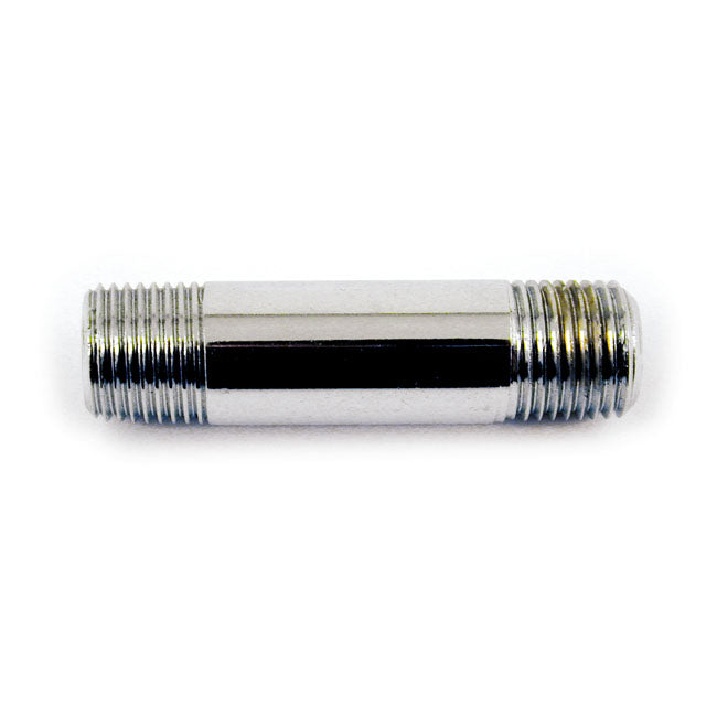 Gardner-Westcott Oil Gauge Fitting, 1-1/2" Extension Pipe, 1/8" Npt . Chrome – XL Sportster Models