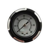 MCS Billet Oil Cooler, with Oil Pressure Gauge. Black – Many Stock & Custom Applications
