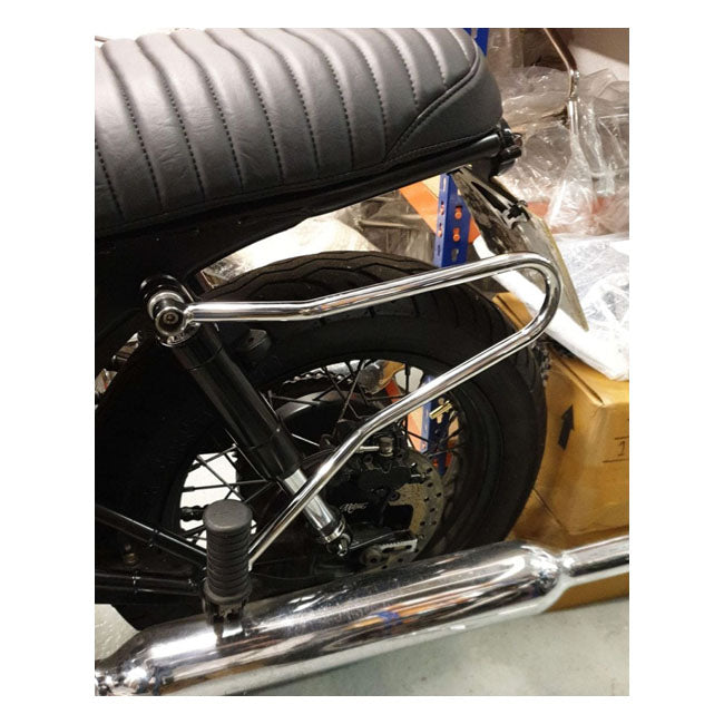 Motone Triumph Saddlebag Support. Polished Stainless – Triumph: 2001–2008 Bonneville T100…