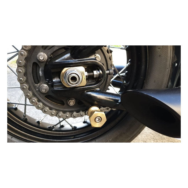 Motone Vintage Hot Forged Chain Adjuster Kit. Brass – Triumph: Bonneville T100 / T120 / Street…