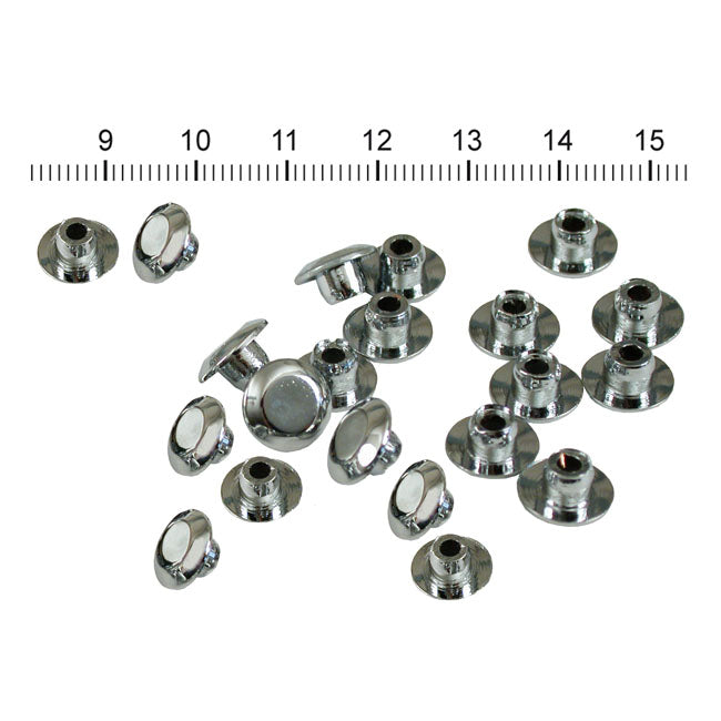 MCS Push-In Mushroom Allen Head Plugs M6. Chrome – M6 Threaded Allen Head Bolts