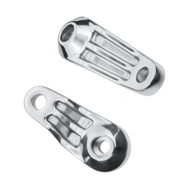 Motone Ribbed Triline Turn Signal Brackets. Polished – Triumph: 2001–2020 Bonneville T100 / SE…
