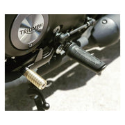Motone Shifter End Peg Ribbed. Brass