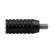 Motone Shifter End Peg Ribbed. Black Anodized