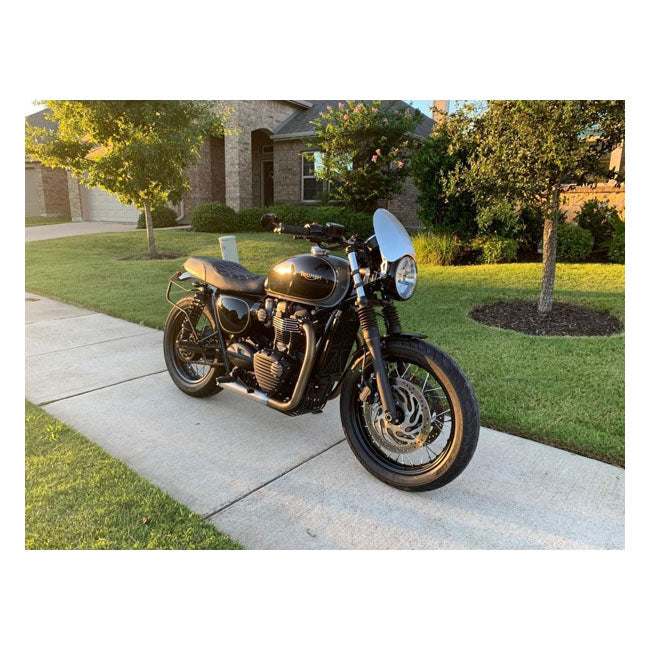 Motone Aluminum. Quicksilver Polished – Triumph: T100 / T120 / Speed Twin Models
