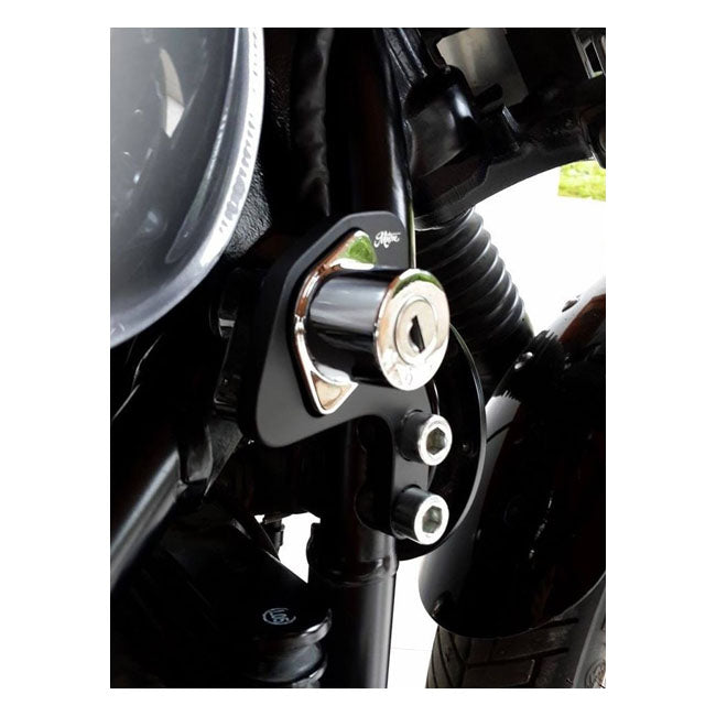 Motone Ignition Relocation Bracket, RHS. Black – Triumph: 2001–2015 Bonneville T100 / SE…