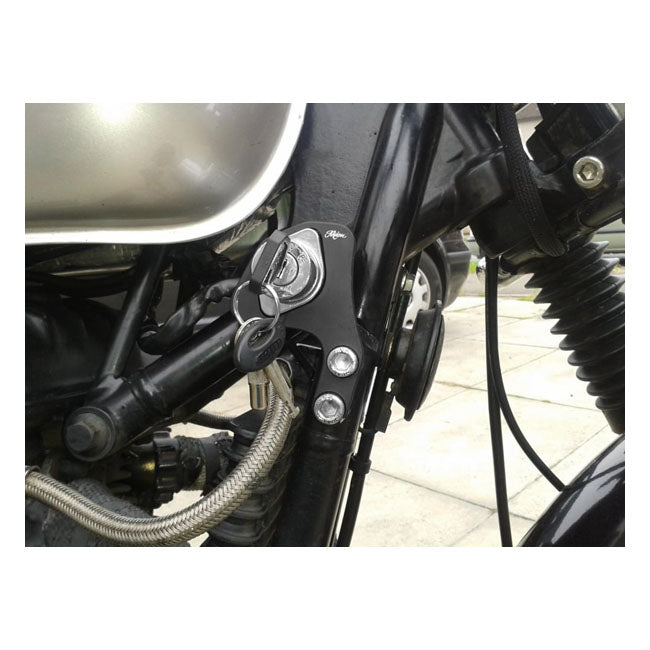 Motone Ignition Relocation Bracket, RHS. Black – Triumph: 2001–2015 Bonneville T100 / SE…