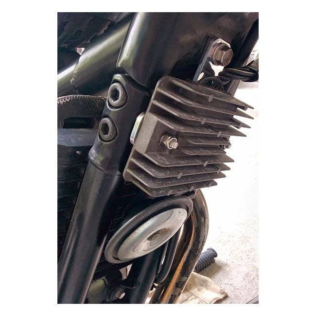 Motone Regulator Relocation Bracket. Black – Triumph: 2001–2015 Bonneville T100 / SE…
