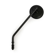 MCS Steel 3" Round Mirror. Black, Long Stem – 65-UP H-D