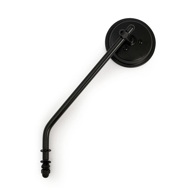 MCS Steel 3" Round Mirror. Black, Long Stem – 65-UP H-D