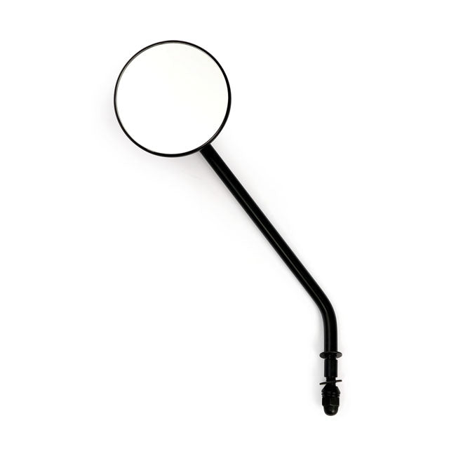 MCS Steel 3" Round Mirror. Black, Long Stem – 65-UP H-D