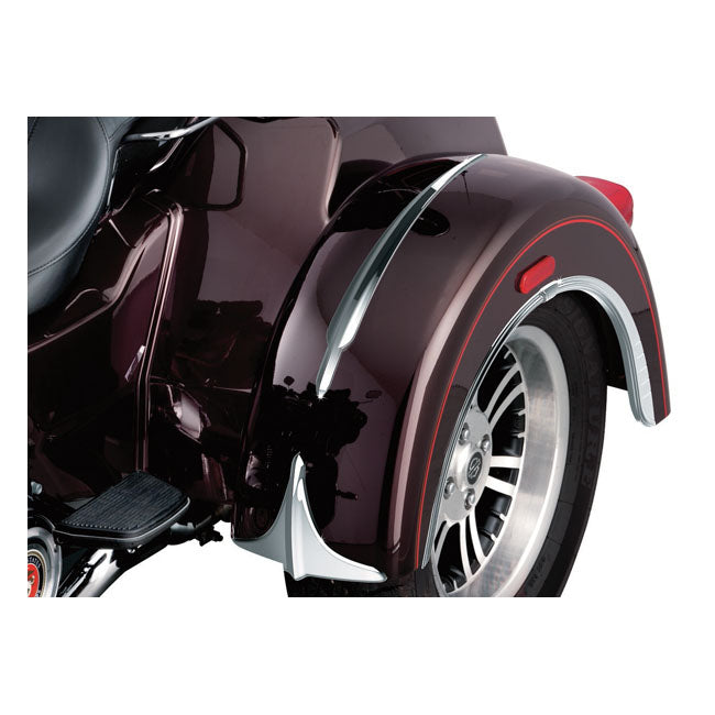 Kuryakyn Trike Rear Fender Accents. Chrome – 2009–2025 FLHTCUTG Tri Glide UItra…