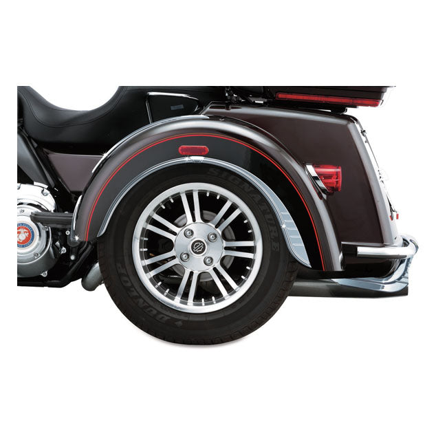 Kuryakyn Trike Mud Flaps. Chrome – Trike: 2011–2025 FLHTCUTG Tri Glide…