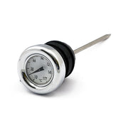 MCS Oil Tank Dipstick with Temperature Gauge. Chrome White Face – Custom Tanks