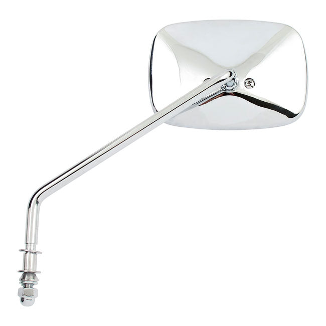 MCS Late OEM Style Mirror, Long Stem, Right Side. Chrome – 65-Up H-D