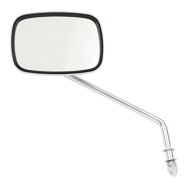 MCS Late OEM Style Mirror, Long Stem, Right Side. Chrome – 65-Up H-D