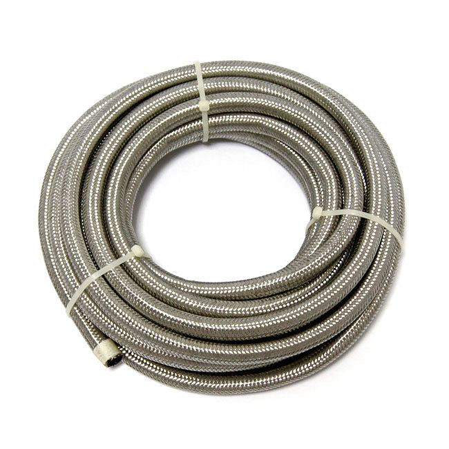 MCS Braided Hose 5/16" (8 mm). Stainless Clear