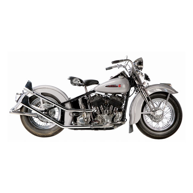 Paughco Upswept Head Pipes. S-Pipe - Around Oil Tank – 1937–1948 74"/80" Flathead