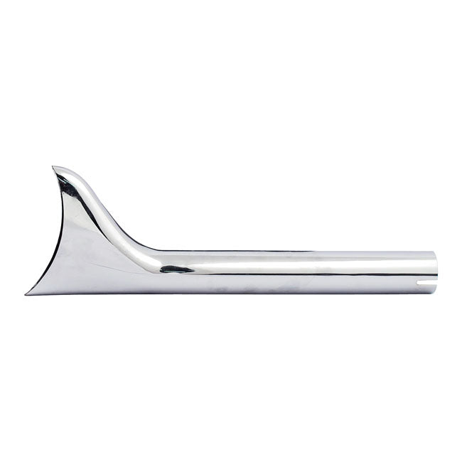 MCS Slip-On Fishtail Exhaust Extension 18" Long Chrome – 1-3/4" Head Pipes