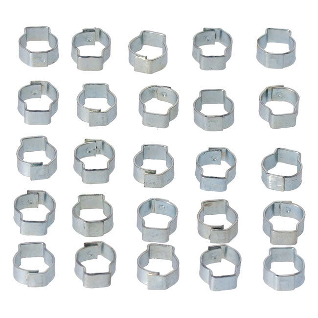 MCS Crimp Hose Clamp, 7/16 (11.18 mm) Id. Zinc – Various H-D Models