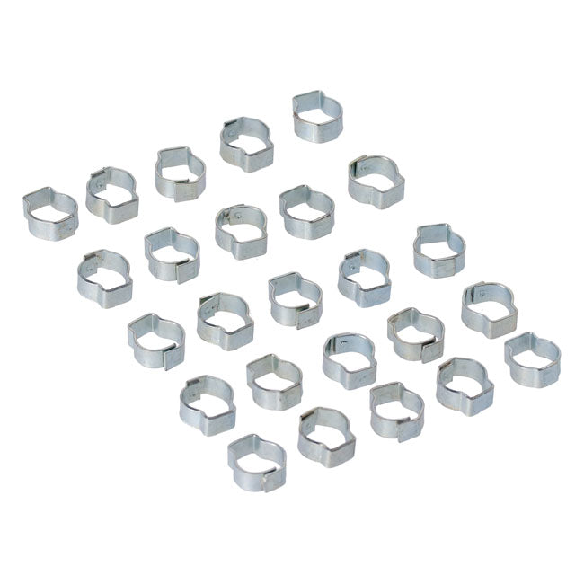 MCS Crimp Hose Clamp, 7/16 (11.18 mm) Id. Zinc – Various H-D Models