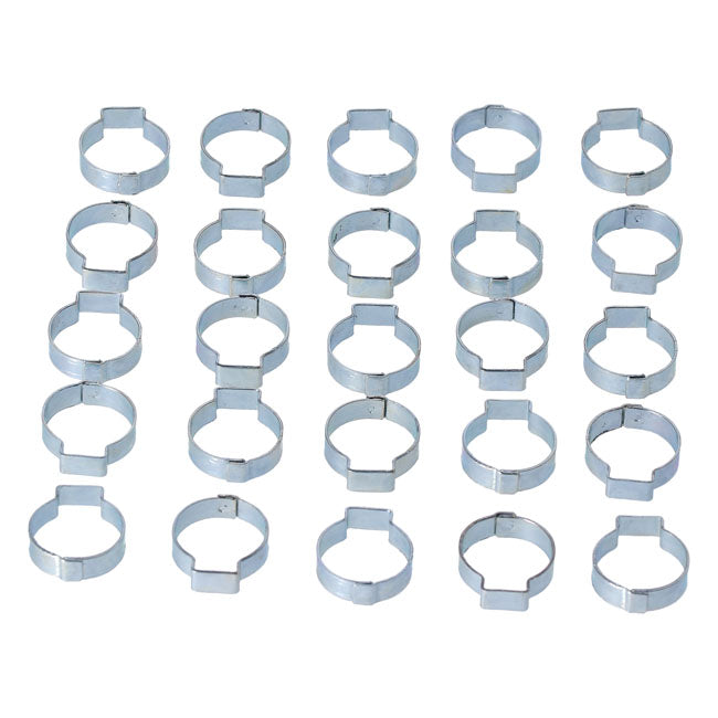 MCS Crimp Hose Clamp, 13/16 (20.57 mm) Id. Zinc – Various H-D Models