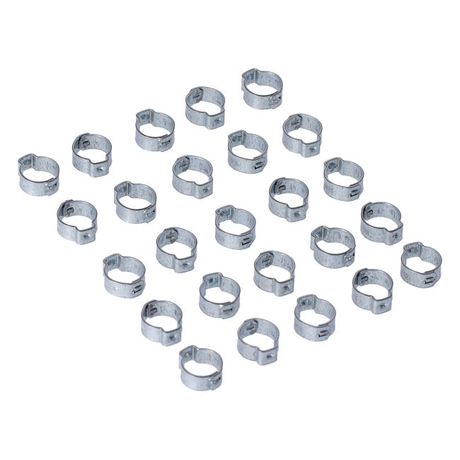 MCS Crimp Hose Clamp, 1/2 (12.70 mm) Id. Zinc – Various H-D Models