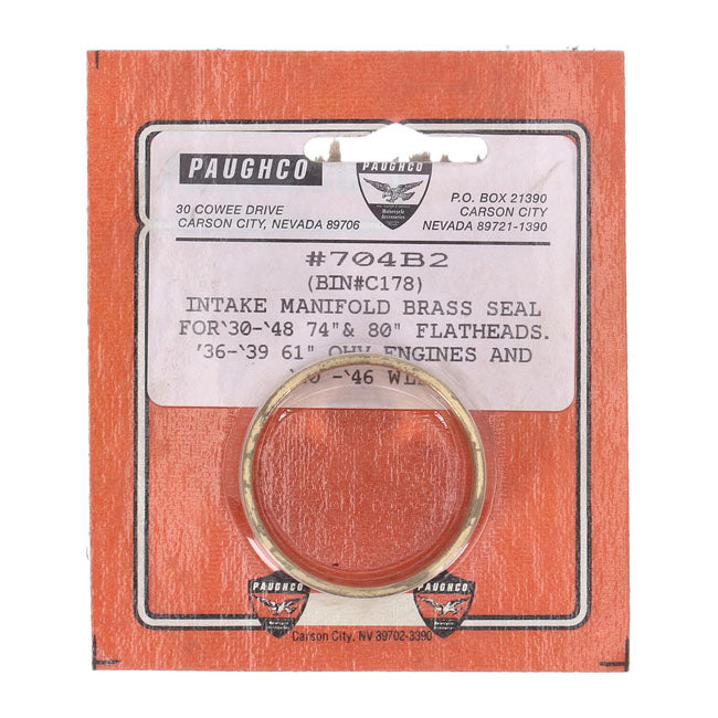 Paughco Intake Manifold Seals – 1930–1948 74"/80" Sv; 1936–1939 61" Ohv…