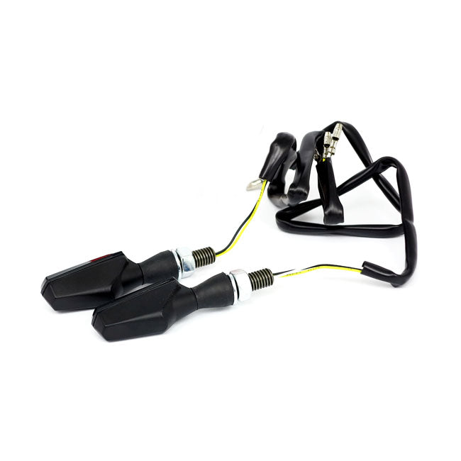 MCS Cob, LED Turn Signal / Running Light Combo. Black – Universal