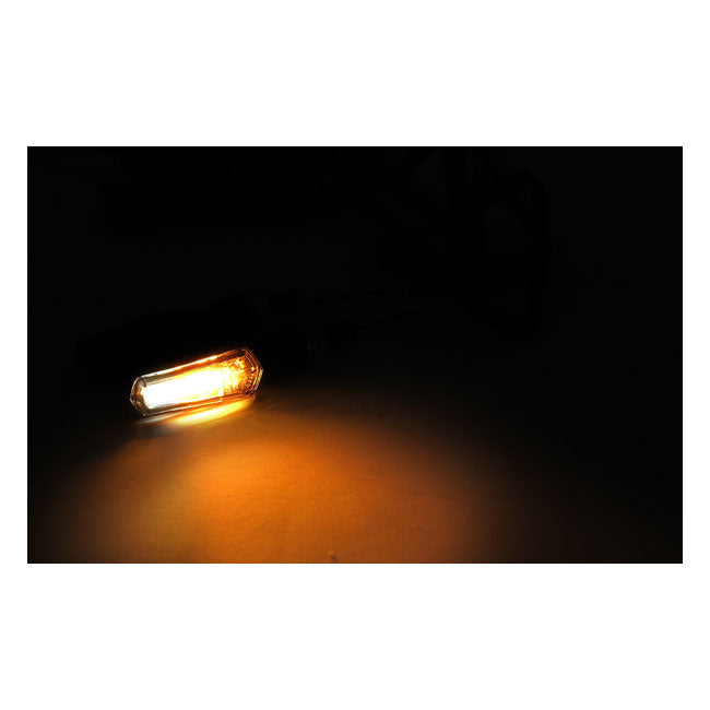 MCS Cob, LED Turn Signal / Running Light Combo. Black – Universal