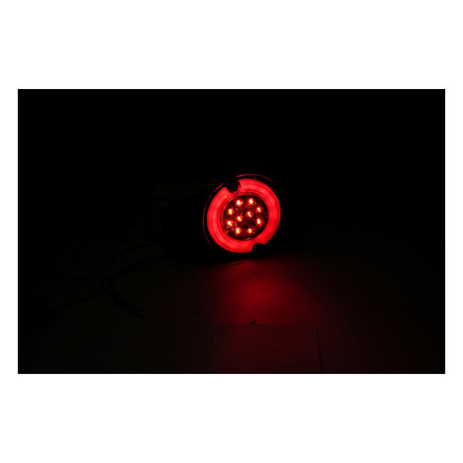 MCS Ringers, FL LED Turn Signals. Rear. Black – 1999–2013 FLST; 2001–2013 FLT/Touring