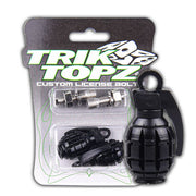 TrikTopz Hand Grenade License Plate Mounts. Black – Universal