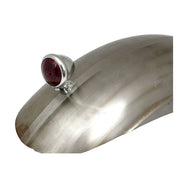 MCS Bates Style LED Taillight. Chrome. Red Lens