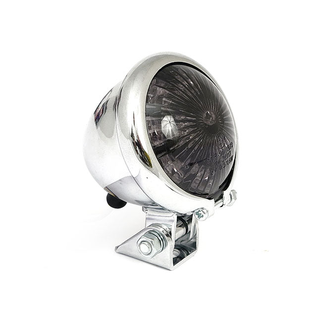 MCS Bates Style LED Taillight. Chrome. Smoke Lens