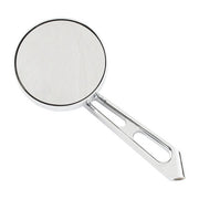 MCS Mini-round Aluminum Mirror. Chrome, Short Stem, L&R – 65-UP H-D