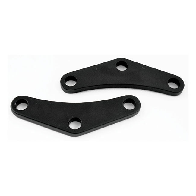 MCS XL Sportster Turn Signal Mount Brackets. Front. Black