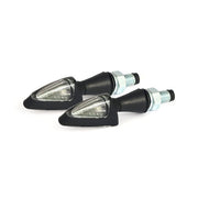 MCS Black Peak, LED Turn Signals. Black. Clear Lens – Universal